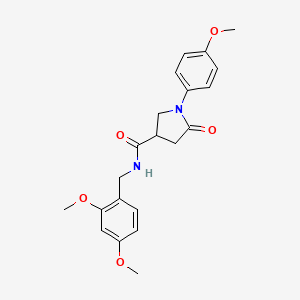 molecular formula C21H24N2O5 B2389214 N-(2,4-dimethoxybenzyl)-1-(4-methoxyphenyl)-5-oxopyrrolidine-3-carboxamide CAS No. 1252921-05-3