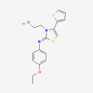 (Z)-2-(2-((4-ethoxyphenyl)imino)-4-(thiophen-2-yl)thiazol-3(2H)-yl)ethanol