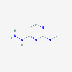 molecular formula C6H11N5 B2389220 4-hydrazino-N,N-dimethylpyrimidin-2-amine CAS No. 117077-95-9