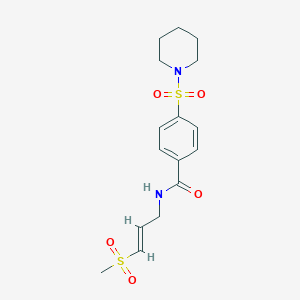 N-[(2E)-3-methanesulfonylprop-2-en-1-yl]-4-(piperidine-1-sulfonyl)benzamide