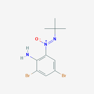 molecular formula C10H13Br2N3O B2389233 [2,4-dibromo-6-(tert-butyl-NNO-azoxy)phenyl]amine CAS No. 158581-29-4