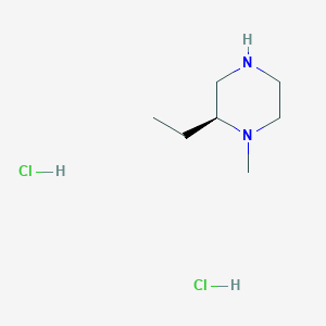 molecular formula C7H18Cl2N2 B2389241 (S)-2-Ethyl-1-methylpiperazine dihydrochloride CAS No. 1777812-91-5