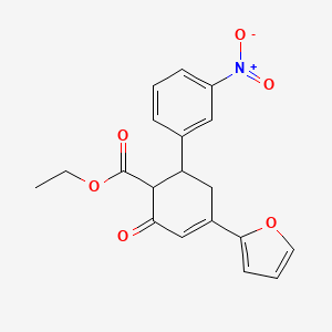 Ethyl 4-(2-furyl)-6-(3-nitrophenyl)-2-oxocyclohex-3-ene-1-carboxylate