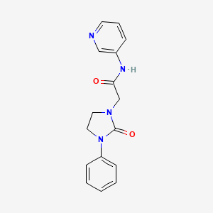 molecular formula C16H16N4O2 B2389246 2-(2-oxo-3-phenylimidazolidin-1-yl)-N-(pyridin-3-yl)acetamide CAS No. 1257550-16-5