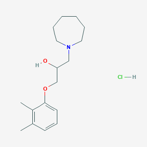 molecular formula C17H28ClNO2 B2389248 1-(氮杂环庚-1-基)-3-(2,3-二甲基苯氧基)丙烷-2-醇盐酸盐 CAS No. 1216807-46-3