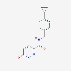 molecular formula C15H16N4O2 B2389251 N-[(6-环丙基吡啶-3-基)甲基]-1-甲基-6-氧代-1,6-二氢哒嗪-3-甲酰胺 CAS No. 2097922-66-0