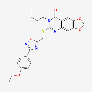 molecular formula C24H24N4O5S B2389254 N-{4-[3-(吗啉-4-基羰基)咪唑并[2,1-b][1,3]噻唑-6-基]苯基}丁酰胺 CAS No. 1111973-96-6