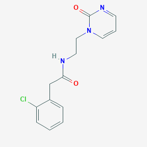 2-(2-chlorophenyl)-N-(2-(2-oxopyrimidin-1(2H)-yl)ethyl)acetamide