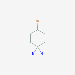 molecular formula C6H9BrN2 B2389258 6-Bromo-1,2-diazaspiro[2.5]oct-1-ene CAS No. 2580230-42-6