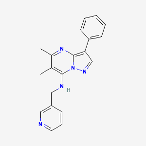 5,6-dimethyl-3-phenyl-N-(pyridin-3-ylmethyl)pyrazolo[1,5-a]pyrimidin-7-amine