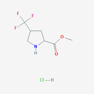 Methyl 4-(trifluoromethyl)pyrrolidine-2-carboxylate;hydrochloride