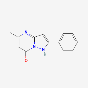 molecular formula C13H11N3O B2389263 5-Methyl-2-phenyl-pyrazolo[1,5-a]pyrimidin-7-ol CAS No. 65774-92-7