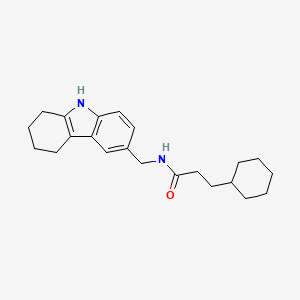 molecular formula C22H30N2O B2389264 3-cyclohexyl-N-((2,3,4,9-tetrahydro-1H-carbazol-6-yl)methyl)propanamide CAS No. 852138-06-8