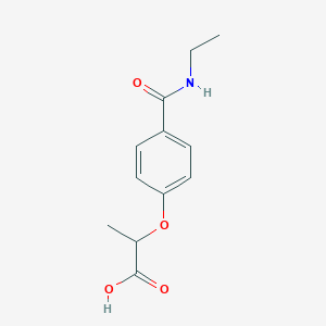 molecular formula C12H15NO4 B2389268 2-[4-(Ethylcarbamoyl)phenoxy]propanoic acid CAS No. 1018600-86-6