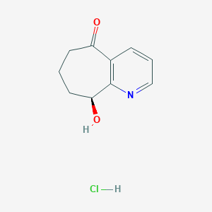 molecular formula C10H12ClNO2 B2389287 (S)-9-Hydroxy-6,7,8,9-tetrahydro-5H-cyclohepta[b]pyridin-5-one hydrochloride CAS No. 2411180-77-1