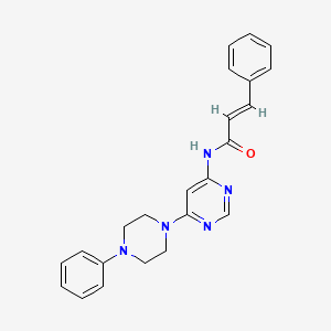 N-(6-(4-phenylpiperazin-1-yl)pyrimidin-4-yl)cinnamamide