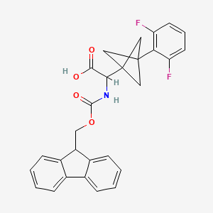 2-[3-(2,6-Difluorophenyl)-1-bicyclo[1.1.1]pentanyl]-2-(9H-fluoren-9-ylmethoxycarbonylamino)acetic acid