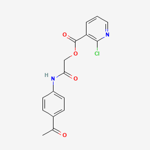 molecular formula C16H13ClN2O4 B2389309 [2-(4-Acetylanilino)-2-oxoethyl] 2-chloropyridine-3-carboxylate CAS No. 733760-51-5