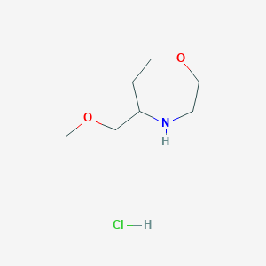 molecular formula C7H16ClNO2 B2389311 5-(Methoxymethyl)-1,4-oxazepane; Hydrochlorid CAS No. 2287316-96-3