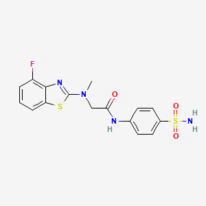 molecular formula C16H15FN4O3S2 B2389318 2-((4-fluorobenzo[d]thiazol-2-yl)(methyl)amino)-N-(4-sulfamoylphenyl)acetamide CAS No. 1351634-86-0