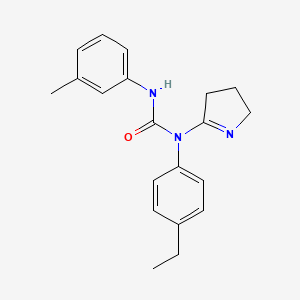 molecular formula C20H23N3O B2389319 1-(3,4-dihydro-2H-pyrrol-5-yl)-1-(4-ethylphenyl)-3-(3-methylphenyl)urea CAS No. 886902-69-8