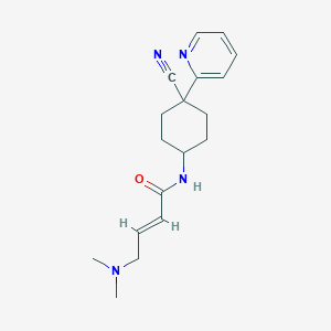 (E)-N-(4-Cyano-4-pyridin-2-ylcyclohexyl)-4-(dimethylamino)but-2-enamide