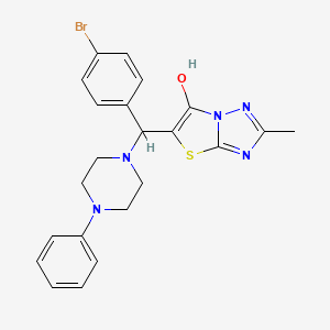 5-((4-Bromophenyl)(4-phenylpiperazin-1-yl)methyl)-2-methylthiazolo[3,2-b][1,2,4]triazol-6-ol