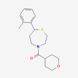 (tetrahydro-2H-pyran-4-yl)(7-(o-tolyl)-1,4-thiazepan-4-yl)methanone