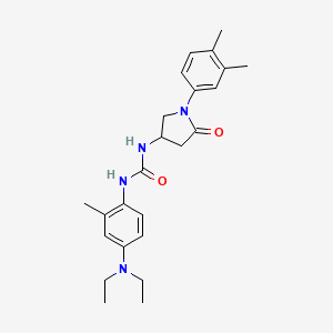 1-[4-(Diethylamino)-2-methylphenyl]-3-[1-(3,4-dimethylphenyl)-5-oxopyrrolidin-3-yl]urea