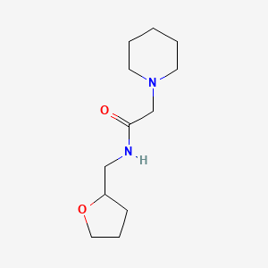 molecular formula C12H22N2O2 B2389358 N-(Oxolan-2-ylmethyl)-2-(piperidin-1-YL)acetamide CAS No. 637746-07-7