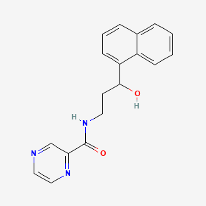 N-(3-hydroxy-3-(naphthalen-1-yl)propyl)pyrazine-2-carboxamide