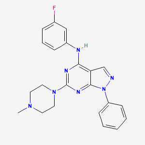 N-(3-fluorophenyl)-6-(4-methylpiperazin-1-yl)-1-phenyl-1H-pyrazolo[3,4-d]pyrimidin-4-amine