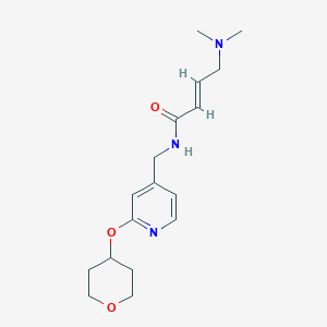 (E)-4-(Dimethylamino)-N-[[2-(oxan-4-yloxy)pyridin-4-yl]methyl]but-2-enamide