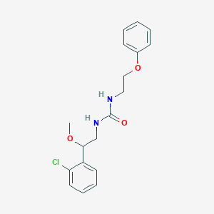 molecular formula C18H21ClN2O3 B2389441 1-(2-(2-氯苯基)-2-甲氧基乙基)-3-(2-苯氧基乙基)脲 CAS No. 1795442-60-2