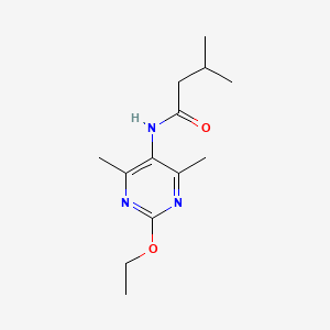 molecular formula C13H21N3O2 B2389443 N-(2-乙氧基-4,6-二甲基嘧啶-5-基)-3-甲基丁酰胺 CAS No. 1788842-96-5