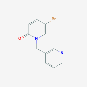 molecular formula C11H9BrN2O B2389446 5-Bromo-1-(pyridin-3-ylmethyl)pyridin-2(1H)-one CAS No. 1483271-81-3