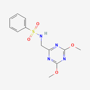 N-((4,6-dimethoxy-1,3,5-triazin-2-yl)methyl)benzenesulfonamide