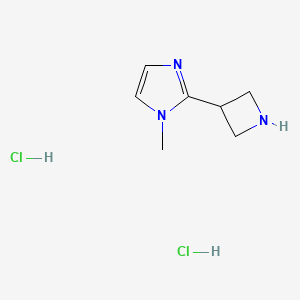 molecular formula C7H13Cl2N3 B2389455 2-(Azetidin-3-yl)-1-methylimidazole;dihydrochloride CAS No. 2241140-58-7