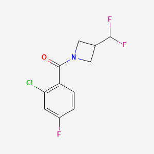 (2-Chloro-4-fluorophenyl)(3-(difluoromethyl)azetidin-1-yl)methanone