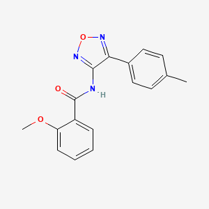 molecular formula C17H15N3O3 B2389467 2-甲氧基-N-[4-(4-甲基苯基)-1,2,5-恶二唑-3-基]苯甲酰胺 CAS No. 866237-80-1