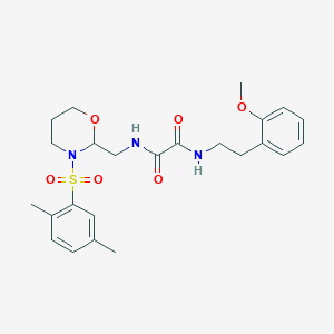 molecular formula C24H31N3O6S B2389471 N1-((3-((2,5-dimethylphenyl)sulfonyl)-1,3-oxazinan-2-yl)methyl)-N2-(2-methoxyphenethyl)oxalamide CAS No. 872724-36-2