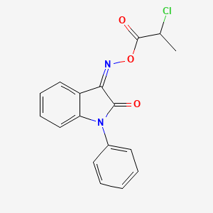 [(Z)-(2-oxo-1-phenylindol-3-ylidene)amino] 2-chloropropanoate