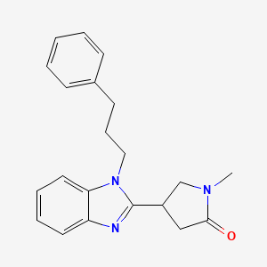 1-methyl-4-(1-(3-phenylpropyl)-1H-benzo[d]imidazol-2-yl)pyrrolidin-2-one