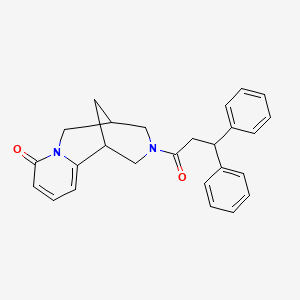 molecular formula C26H26N2O2 B2389488 3-(3,3-diphenylpropanoyl)-3,4,5,6-tetrahydro-1H-1,5-methanopyrido[1,2-a][1,5]diazocin-8(2H)-one CAS No. 1207024-24-5