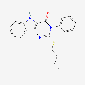 molecular formula C20H19N3OS B2389493 2-(butylthio)-3-phenyl-3H-pyrimido[5,4-b]indol-4(5H)-one CAS No. 536704-01-5