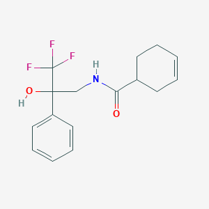 molecular formula C16H18F3NO2 B2389513 N-(3,3,3-trifluoro-2-hydroxy-2-phenylpropyl)cyclohex-3-enecarboxamide CAS No. 1396782-67-4