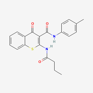 molecular formula C21H20N2O3S B2389522 2-(丁酰胺基)-N-(4-甲基苯基)-4-氧代-4H-噻吩-3-甲酰胺 CAS No. 881556-66-7