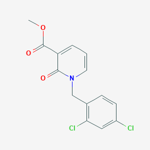 molecular formula C14H11Cl2NO3 B2389525 Methyl 1-(2,4-dichlorobenzyl)-2-oxo-1,2-dihydro-3-pyridinecarboxylate CAS No. 338977-50-7
