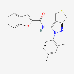 molecular formula C22H19N3O2S B2389527 N-(2-(2,4-dimethylphenyl)-4,6-dihydro-2H-thieno[3,4-c]pyrazol-3-yl)benzofuran-2-carboxamide CAS No. 893955-37-8