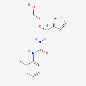 molecular formula C16H20N2O3S B2389529 1-(2-(2-羟乙氧基)-2-(噻吩-3-基)乙基)-3-(邻甲苯基)脲 CAS No. 2034367-27-4